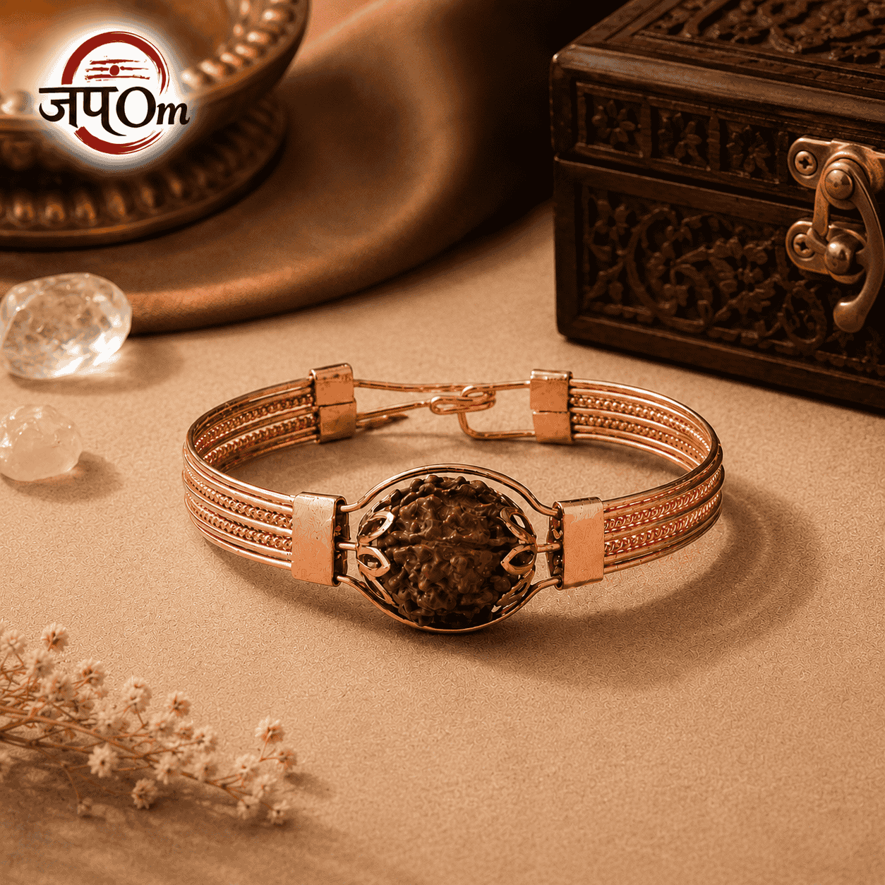 Authentic 7 Mukhi Rudraksha Copper Plated Bracelet2