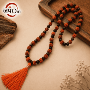 Divya Shaktam Rudraksha Karungali Mala - 108+1 Beads
