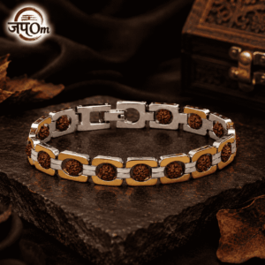 Gold Plated DuoTone Rudraksha Bracelet