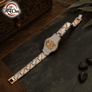 Gold Plated Ganesh Ji Duotone Bracelet