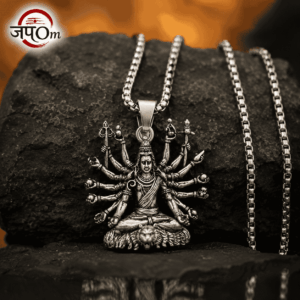Oxi-Silver Plated Shiv Yogi Necklace