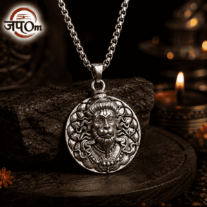 Silver Plated 3D Bajrangbali Hanuman Ji Necklace