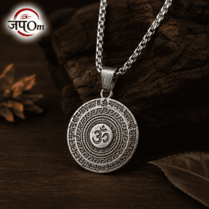 Silver Plated Maha Mrityunjaya Mantra Necklace