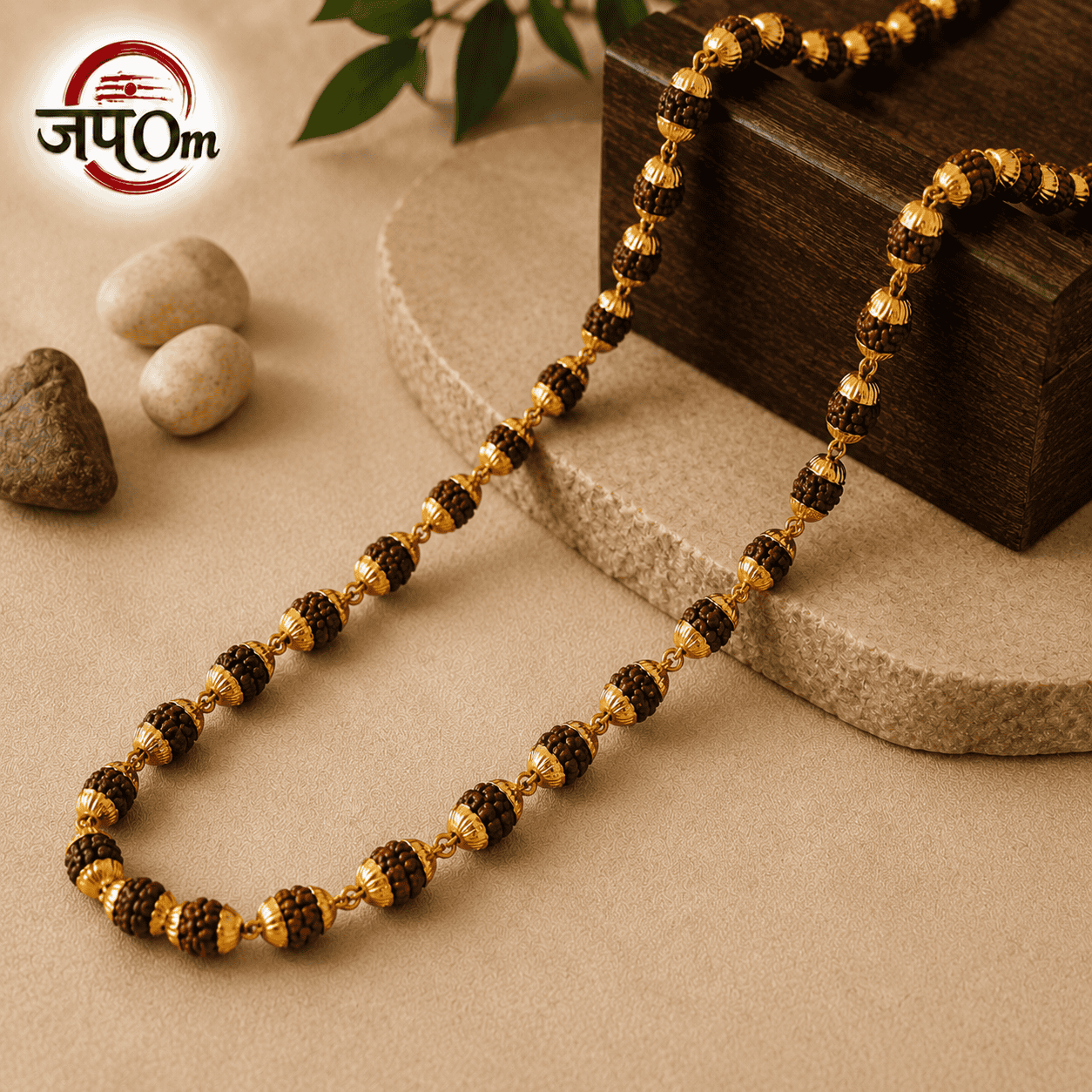 Gold Plated Eternal Grace Rudraksha Mala