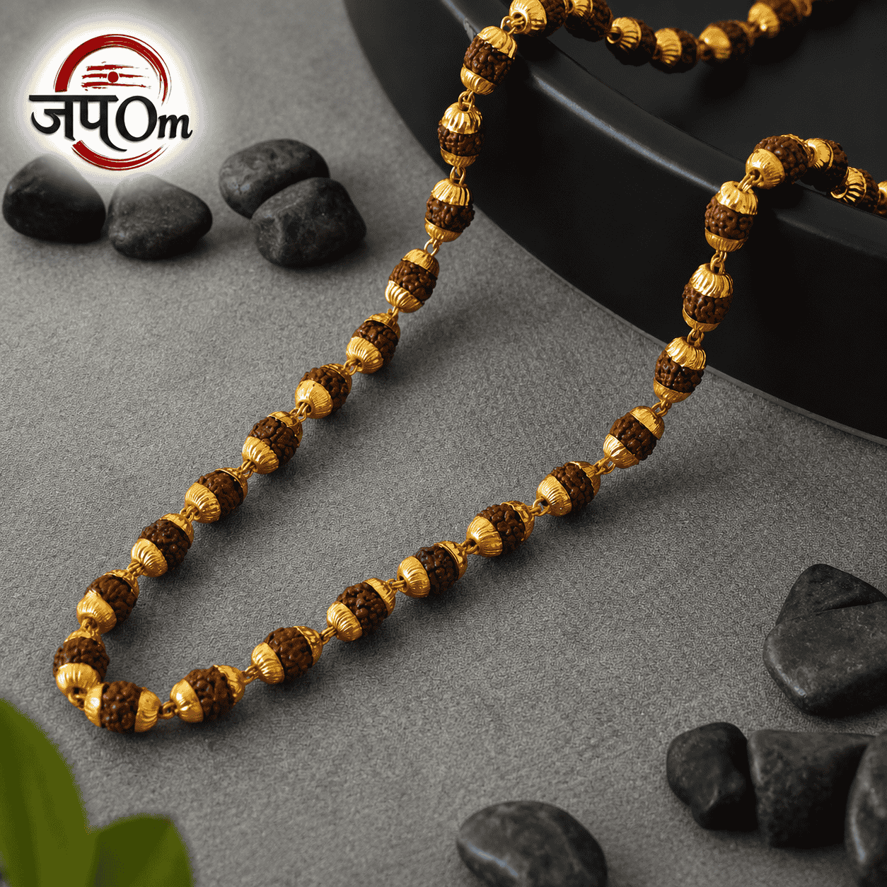 Gold Plated Eternal Grace Rudraksha Mala1