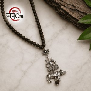 Karungali Mala with Trishool Nandi Pendant