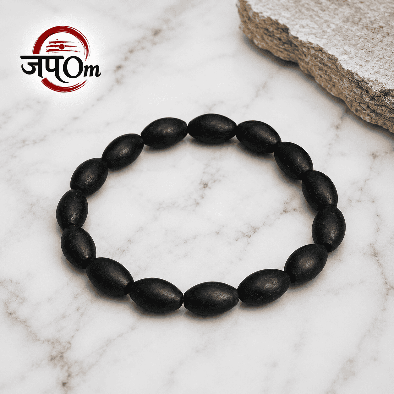Karungali Oval Beads Band – Natural Ebony Wood1